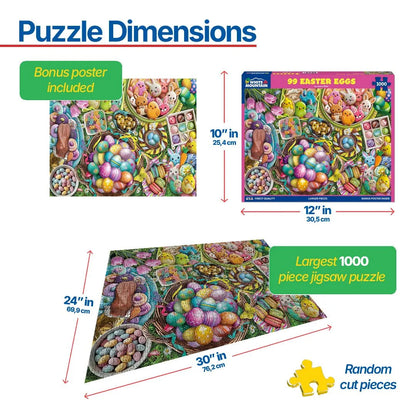 99 Easter Eggs (1919pz) - 1000 Piece Jigsaw Puzzle