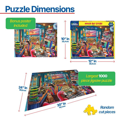 Beach Hut Store (2042pz) - 1000 Piece Jigsaw Puzzle