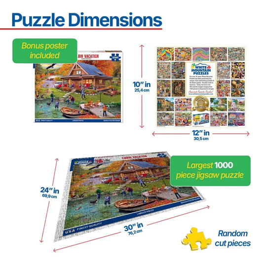 Cabin Vacation Seek & Find (2089pz) - 1000 Piece Jigsaw Puzzle
