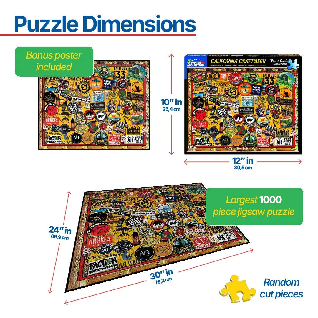 California Craft Beer (1454pz) - 1000 Piece Jigsaw Puzzle