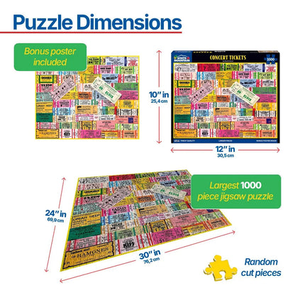 Concert Tickets (1844pz) - 1000 Piece Jigsaw Puzzle