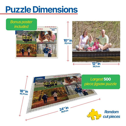 Custom Puzzle 19.25" x 26.625" - 500 Piece Puzzle