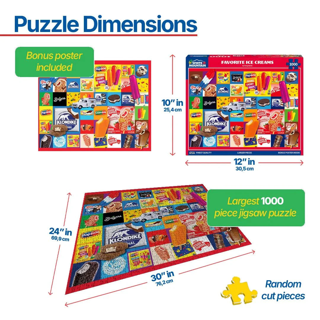 Favorite Ice Creams (2103pz) - 1000 Piece Jigsaw Puzzle