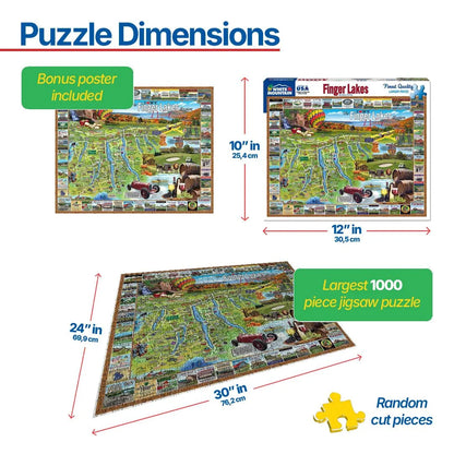 Finger Lakes (1182pz) - 1000 Piece Jigsaw Puzzle